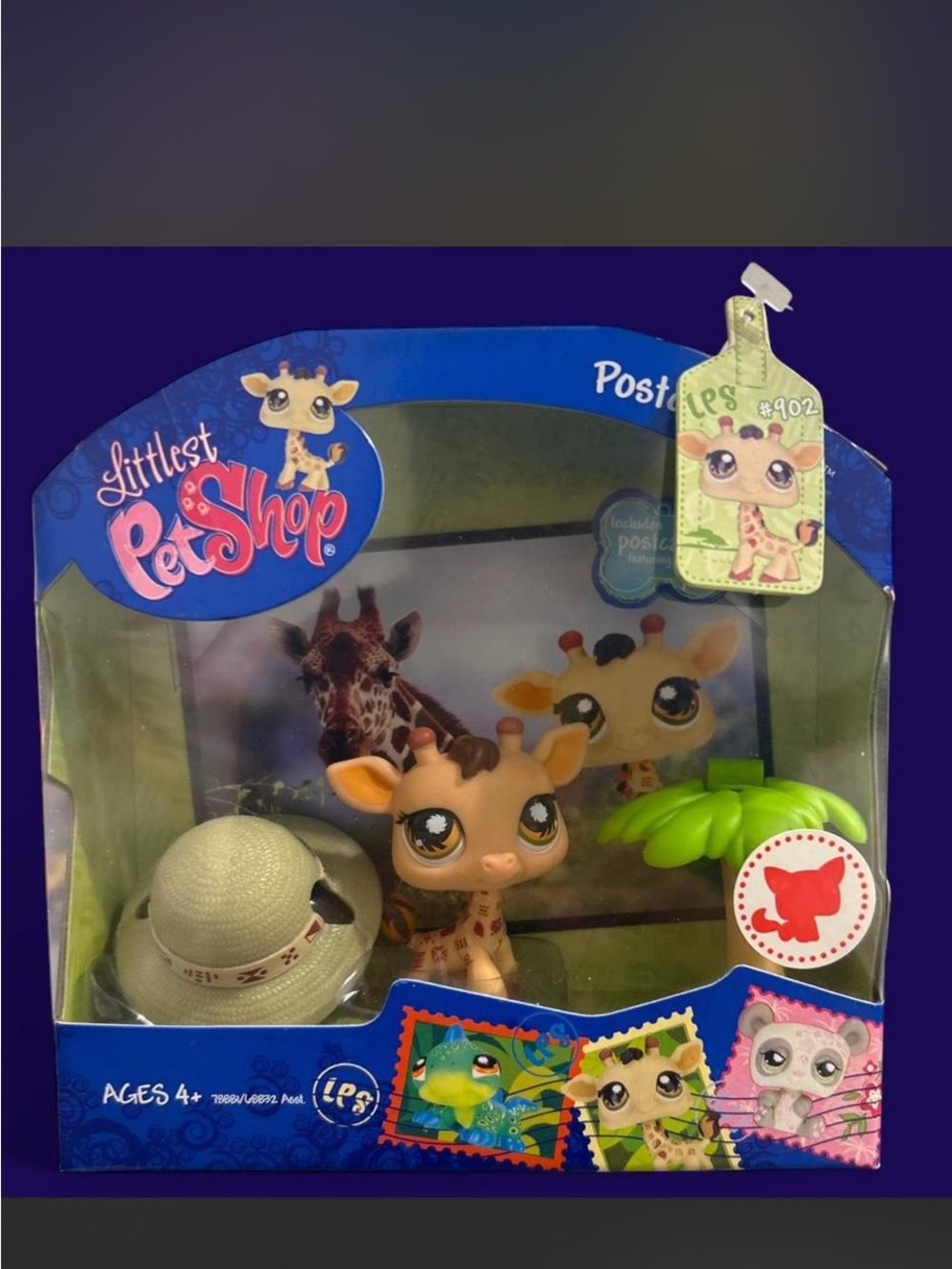 Littlest Pet Shop Giraffe Playset - Brown, Green & Beige